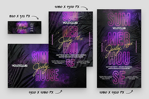 Summer House DJ Flyer Banners