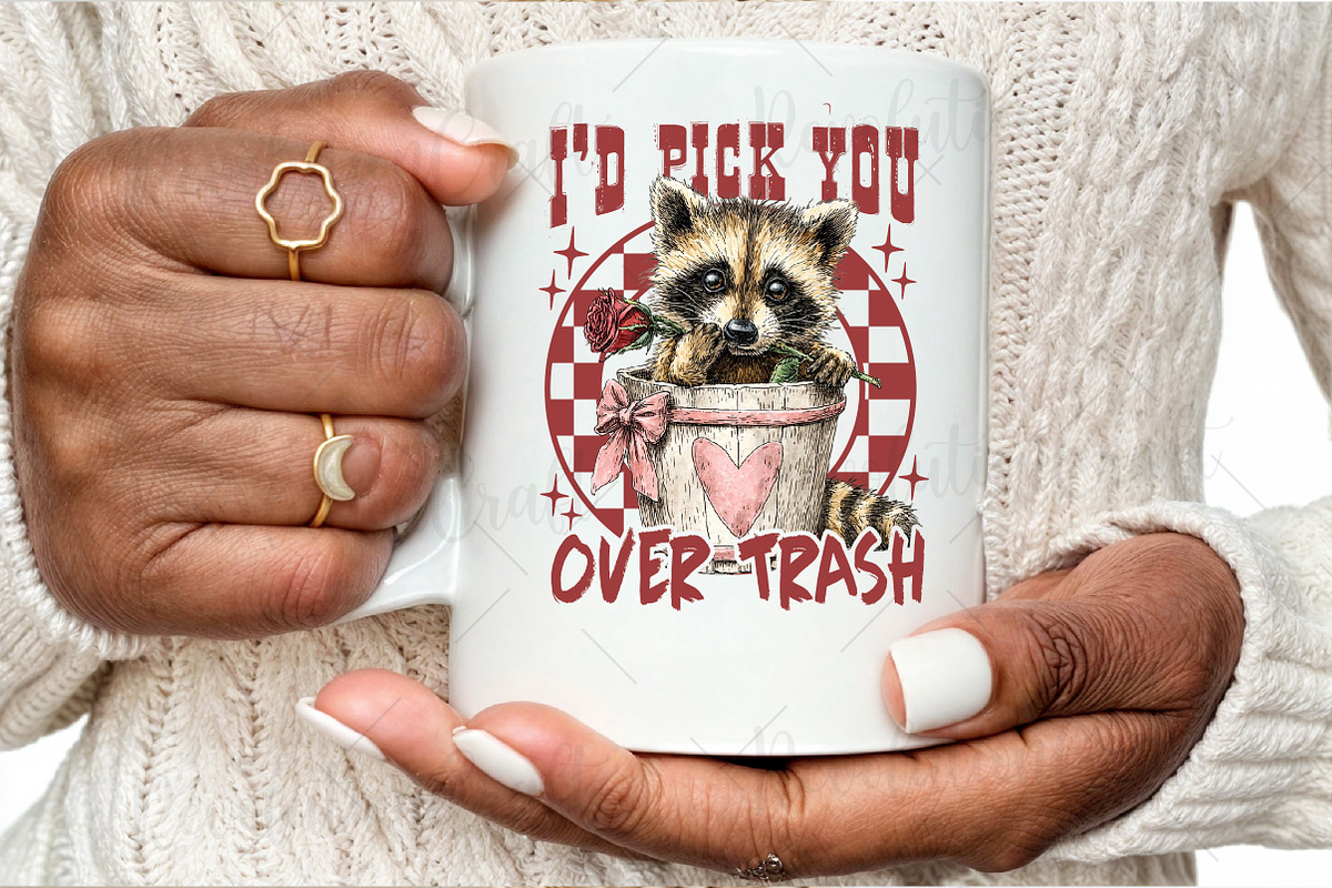 Funny Valentine's Day Raccoon PNG, an Illustration by OK Design (Photo 5 of 6)