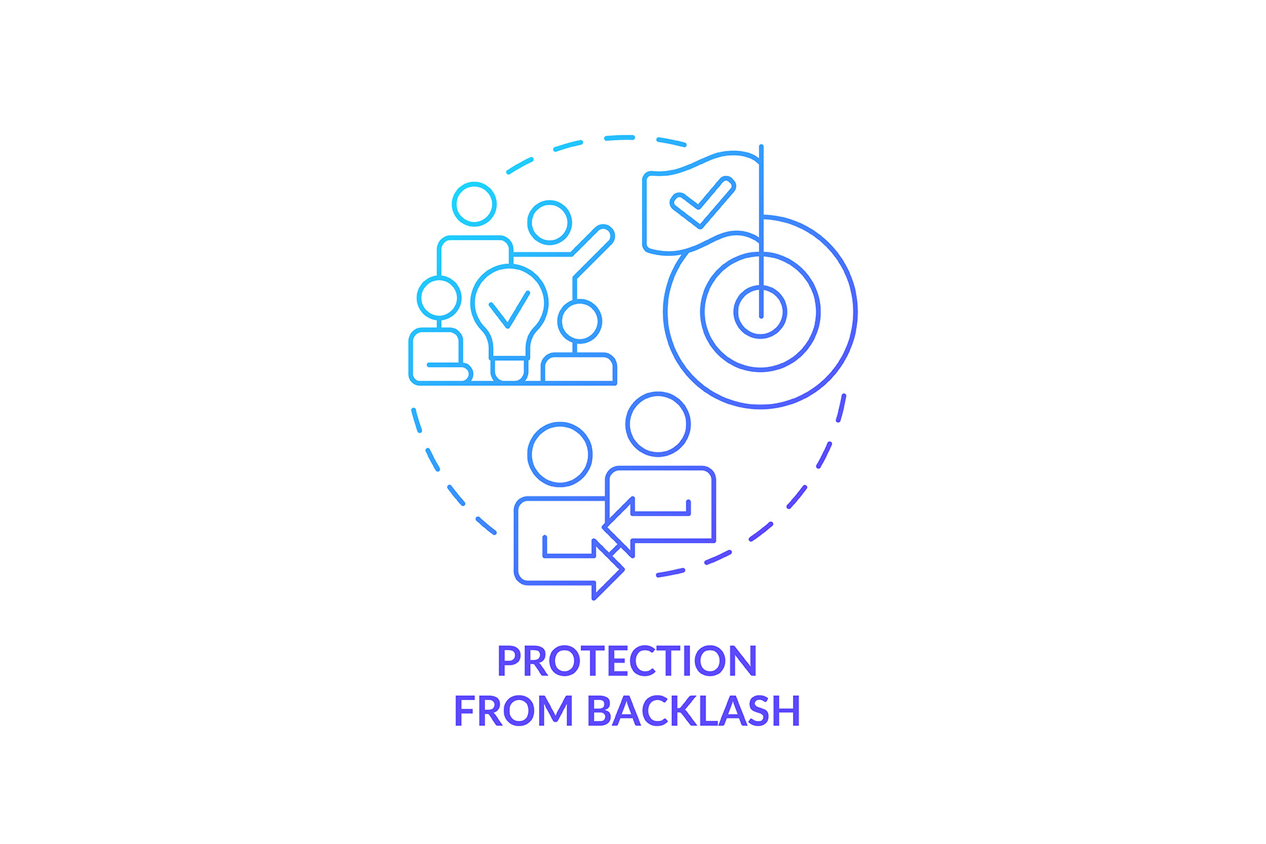 Protection from backlash blue icon | Outline Icons ~ Creative Market