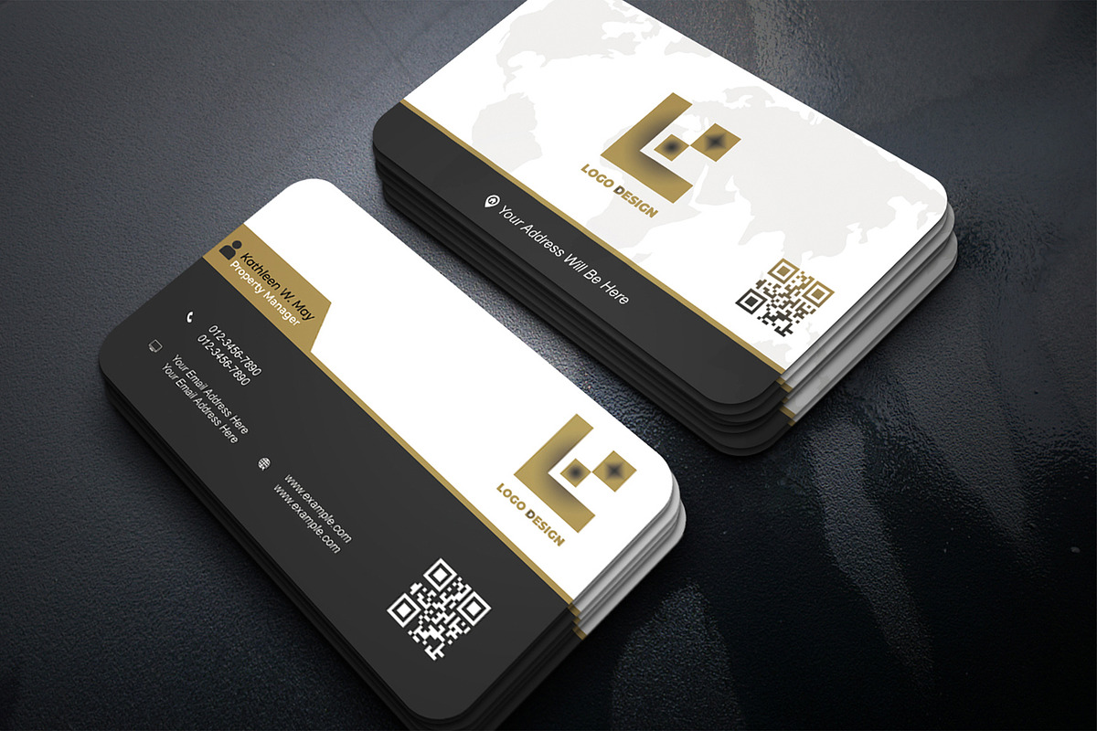 Modern Real Business Card PSD preview 2