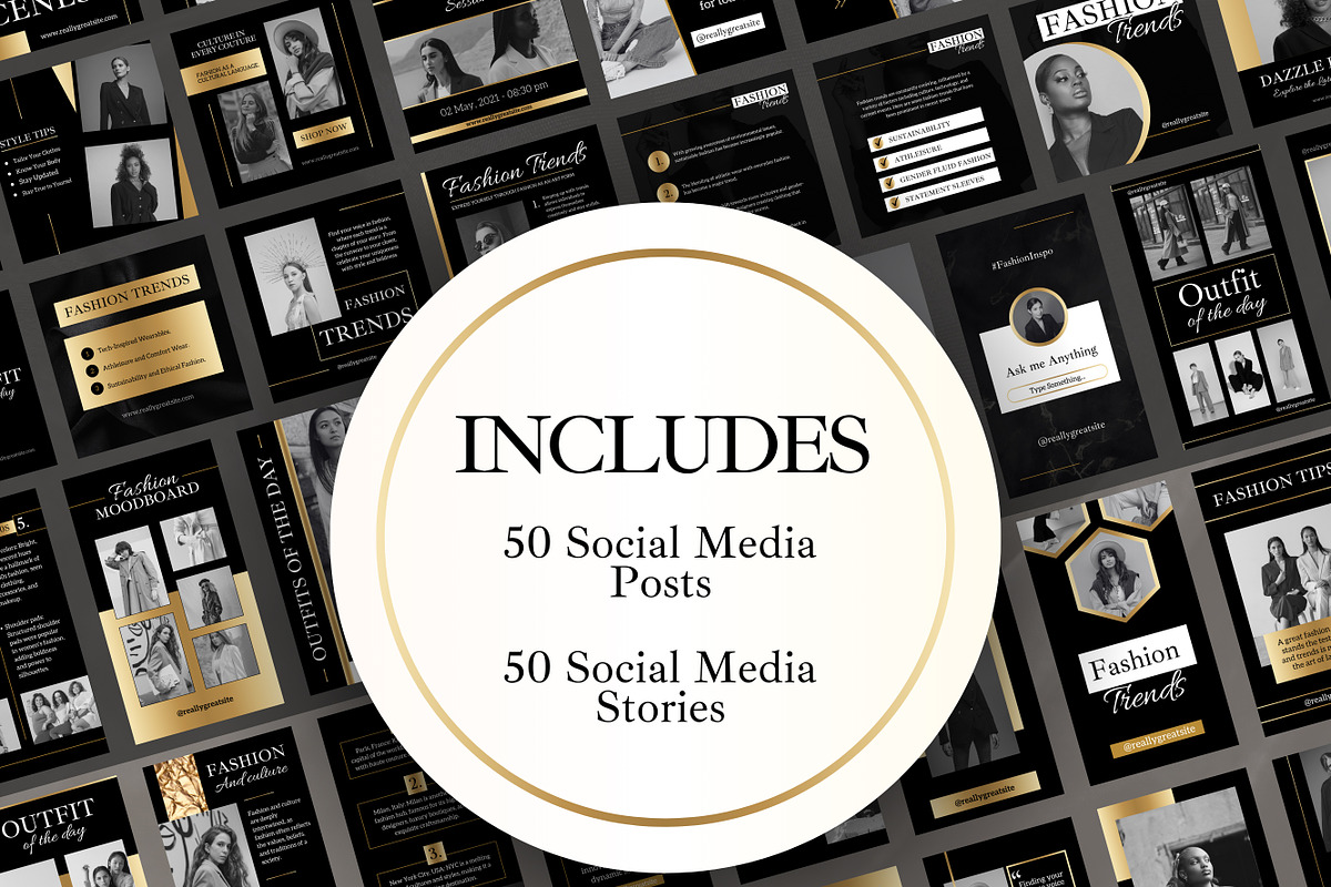 100 Elegant Social Media Templates, a Templates & Theme by TemplateCastleStore (Photo 3 of 10)