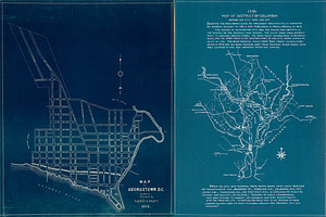 Antique Urban Plan Blueprints