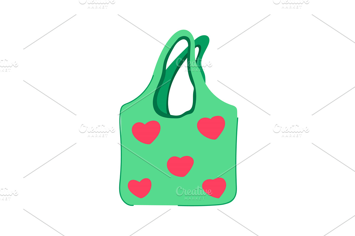 textile reusable bag cartoon vector, an Object Illustration by pikepicture