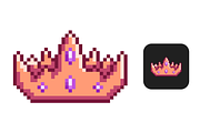 6x Pixel Crown Sub Badges/Emotes, an Illustration by Custom Fonts & Patterns (Thumbnail 3 of 8)