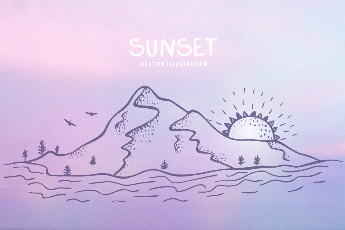 Sunset nature, an Illustration by JulianArt (Photo 4 of 4)