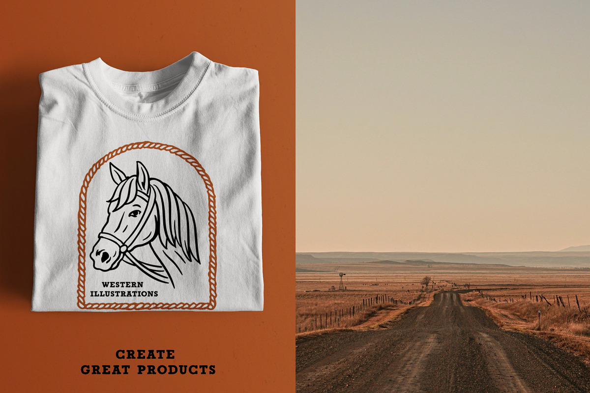 Hand-drawn Western Illustrations, an Illustration by cd-design.co (Photo 5 of 8)