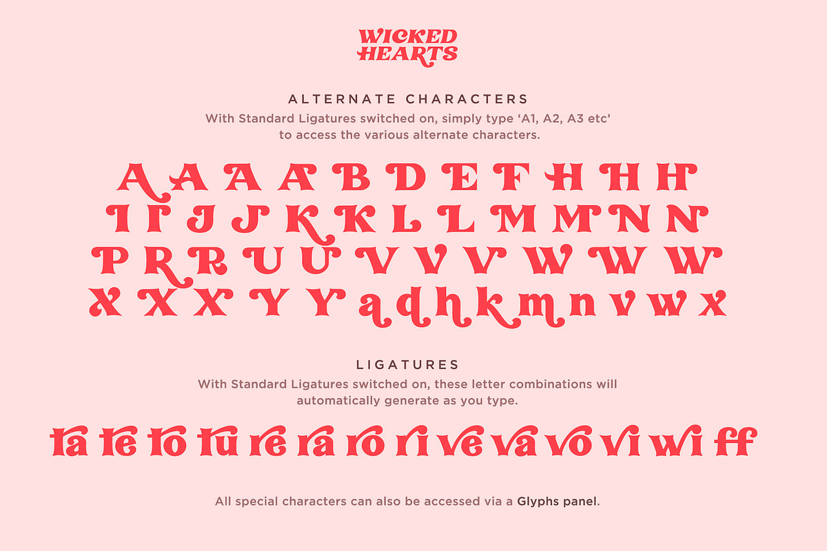Wicked Hearts Retro Serif, a Serif Font by Sam Parrett (Photo 12 of 12)