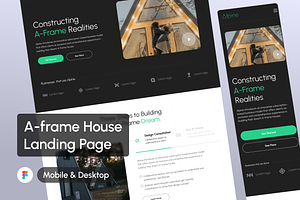 A-frame Houses Landing Page