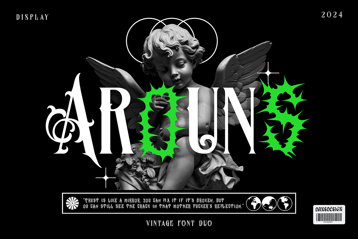 Arounds Blackletter Horror Duo Font, a Blackletter Font by dansdesign (Photo 1 of 7)