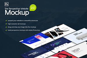 Perspective Website Mockup Bundle