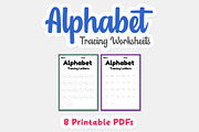 Alphabet worksheet, Tracing letters, an Education Illustration by TukTuk Design (Thumbnail 3 of 4)