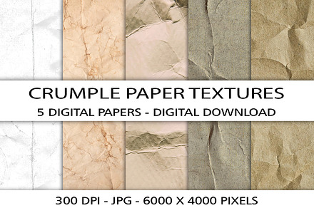 Crumpled paper texture background, an Abstract Photo by AdriOP