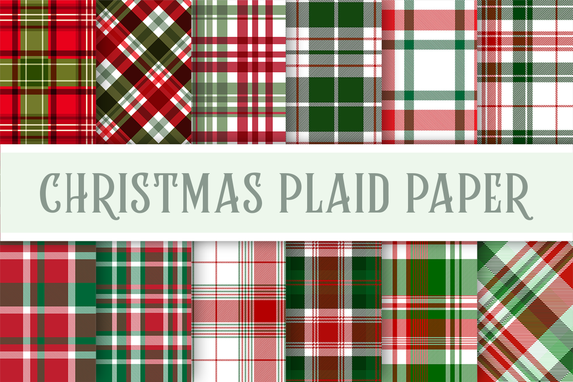 Christmas Plaid Digital Paper, an Arts & Entertainment Photo by AdriOP