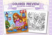 Rainy Day Story Coloring Book, a Person Illustration by HueNestify (Thumbnail 2 of 5)