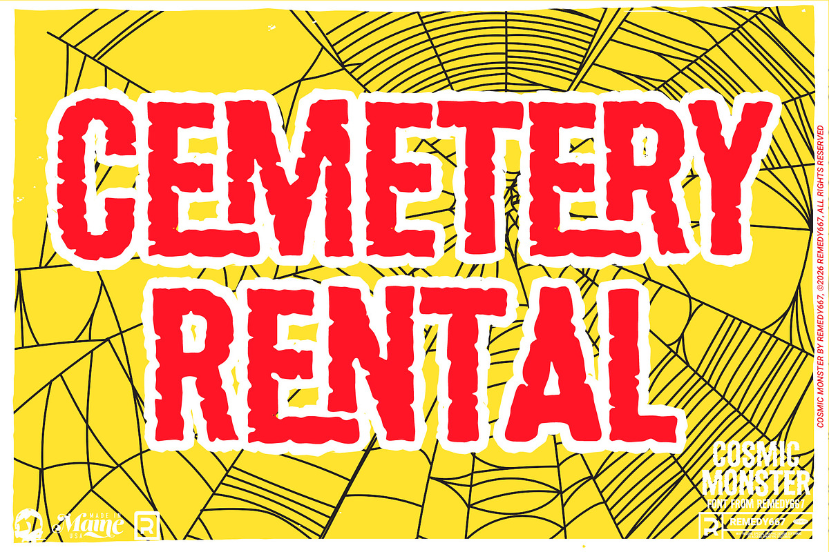 Cosmic Monster - Faux Ligature Font, a Sans Serif Font by Remedy667 (Photo 8 of 9)