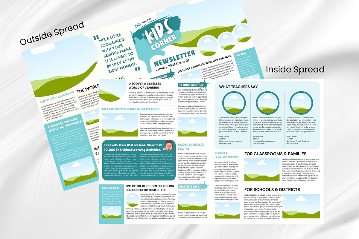 Canva Newsletter Template for Kids, a Flyer Template by PixelCraft (Photo 12 of 15)