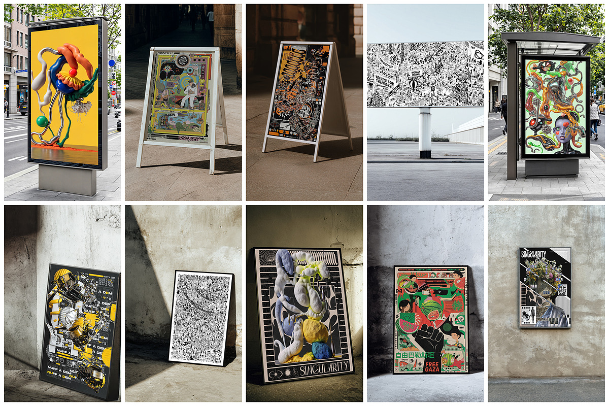 17 Poster Mockup Bundle, an Advertising Mockup by Jacober Design (Photo 2 of 5)