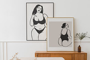 Curvy Body Positive Women Art, a Person Illustration by ArtPavo (Thumbnail 6 of 7)