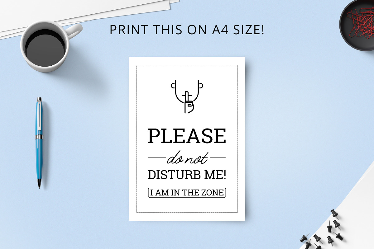 Printable Do Not Disturb Signs, a Templates & Theme by Snapybiz (Photo 6 of 9)