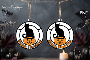 Happy Haunting Halloween Black Cat, a Texture Illustration by CrexoraLab