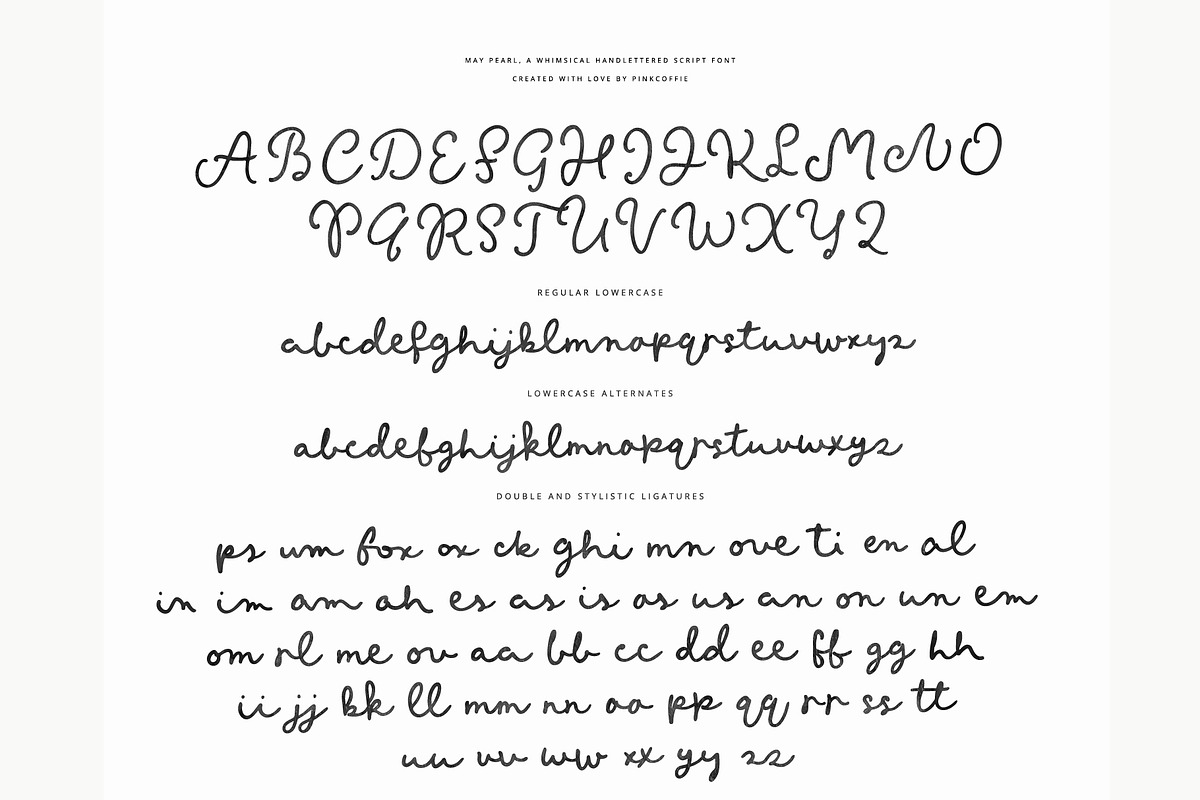 May Pearl | Handwritten Script, a Script Font by Pink Coffie (Photo 10 of 10)