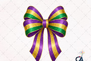 Mardi Gras Bow Sublimation PNG, an Illustration by Creative Art (Thumbnail 1 of 6)
