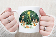 Sweet Christmas Woodland Animals Bun, an Illustration by Sublimation Artist (Thumbnail 5 of 6)