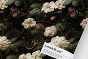 MOTHS & FLOWERS Seamless Pattern, a Pattern Graphic by AYAKA Studio Co. (Thumbnail 3 of 8)