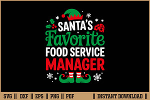 Santa's Favorite Food Service SVG, a Seasonal Illustration by Handy Arts Studio