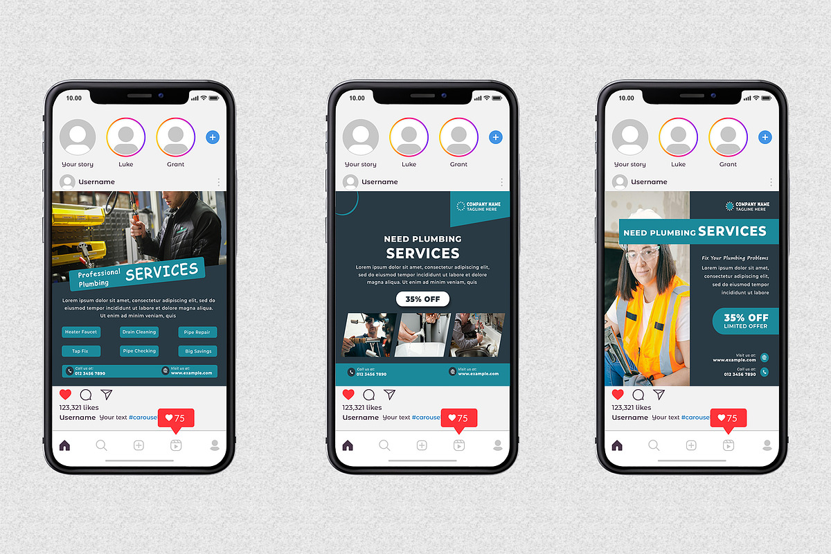 Plumbing Handyman PSD Post Bundle preview 4