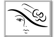 Outline of a woman, girl, a Pattern Graphic by RODINA (Thumbnail 3 of 3)
