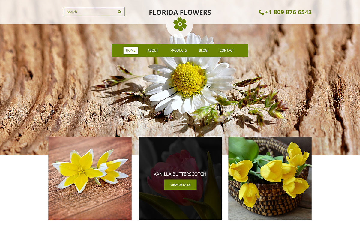Florida Flowers PSD Website Template, a Websites & App Template by WebbyTemplates (Photo 3 of 7)