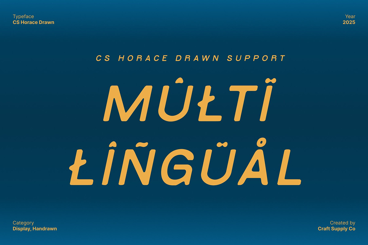 CS Horace Drawn, a Sans Serif Font by Craft Supply Co. (Photo 6 of 8)