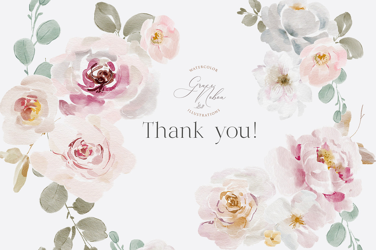 Watercolor Spring Flowers Collection, a Decorative Illustration by Grace Noboa Illustrations (Photo 10 of 10)