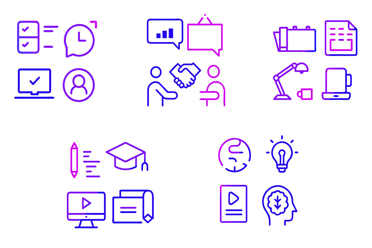 Set icons office, an Icon by Click and a Moment (Photo 2 of 2)