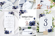 Wedding Template Bundle Indigo Blue, a Stationery Template by MarryMeMoments (Thumbnail 1 of 8)