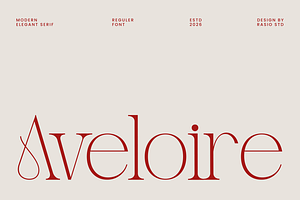 Aveloire Modern Elegant Serif Font, a Serif Font by Rasio Studio