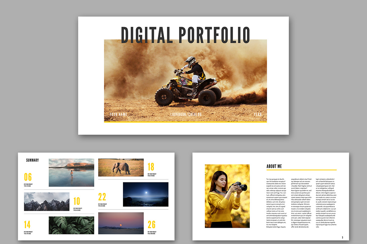 Digital Portfolio Layout, a Presentation Template by tomsarraipodesign (Photo 2 of 2)