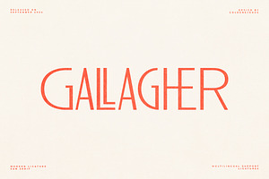 Gallagher - Ligature Sans, a Sans Serif Font by Almeera Std