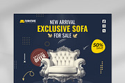 Furniture Social Media Banner Design, a Marketing Template by Photoshop Action (Thumbnail 10 of 26)
