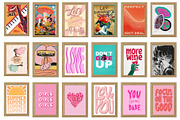 Trendy Pink Preppy Wall Art Prints, a Wallpaper Photo by Chipshpow Graphics (Thumbnail 9 of 10)