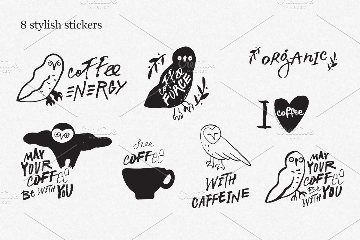7 Crazy Doodle Owls, a Food Illustration by bartamarabara (Photo 2 of 4)