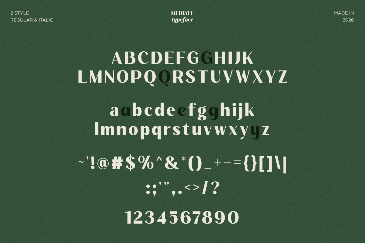 Mediate - Bold Elegant Sans Serif, a Sans Serif Font by RagamKata (Photo 10 of 10)