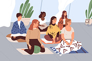 Meditation group retreat, an Education Illustration by Good Studio (Thumbnail 2 of 3)