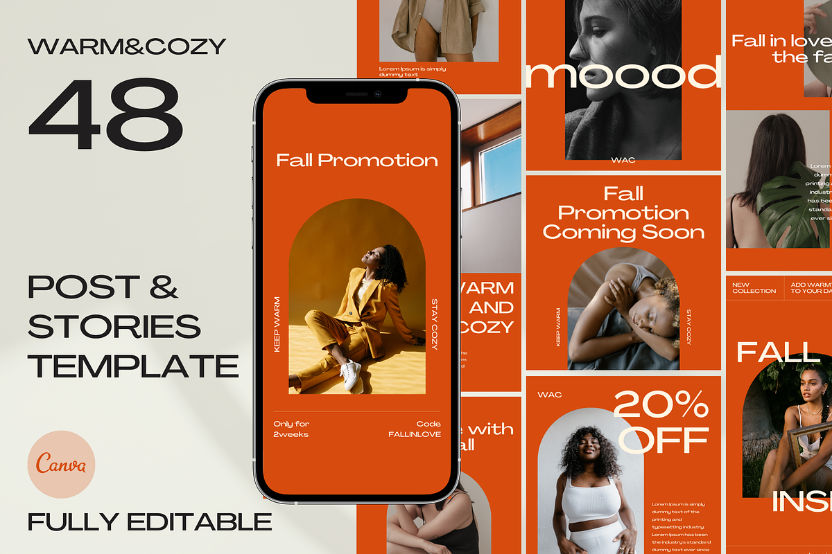 Mood Fall IG Post & Stories Template, a Social Media Template by Rumiz Design (Photo 1 of 13)