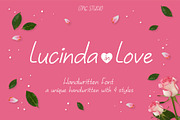 Lucinda in Love, a Handwritten Font by LTNG STUDIO (Thumbnail 1 of 8)