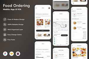 Food Ordering Mobile App UI Kit
