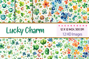 Lucky Charm Pattern, a Background Graphic by Printable Treasure (Thumbnail 1 of 4)