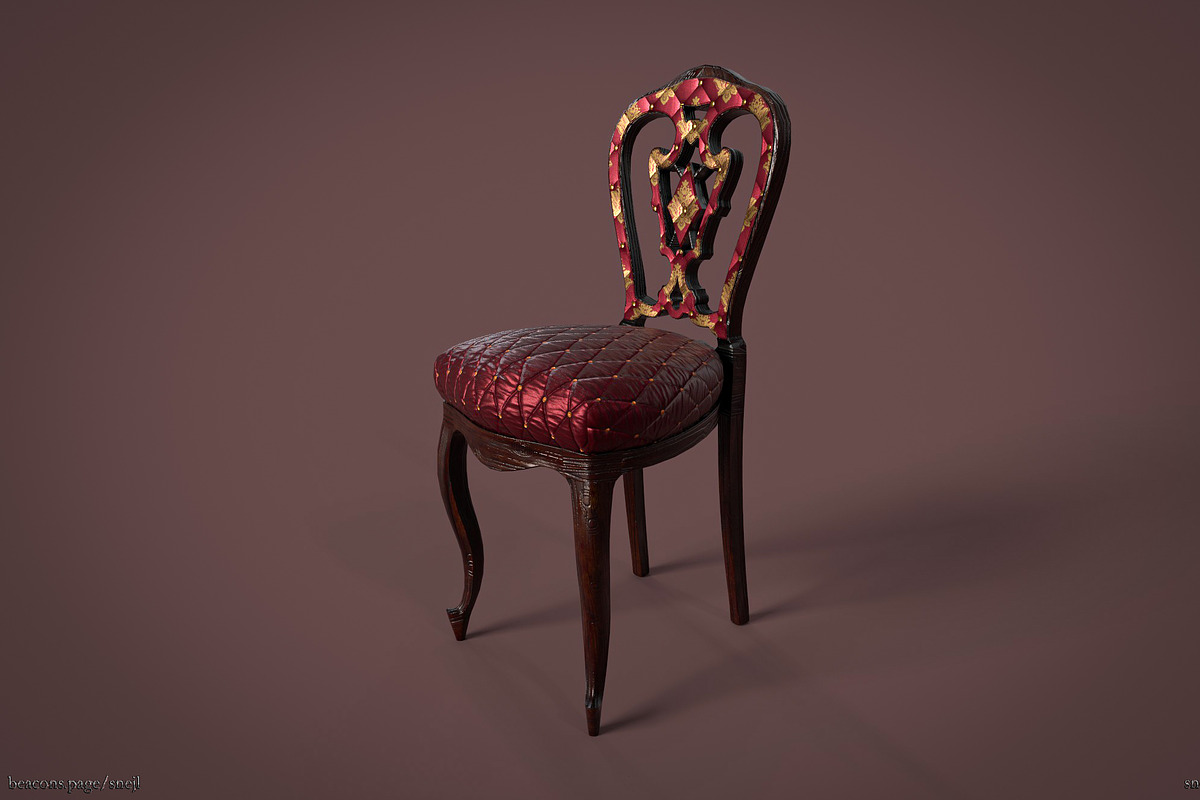 Vintage furniture set_3, a Furniture 3D Model by Snji | 3D Models (Photo 2 of 15)