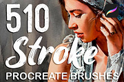 stroke brushes procreate brushes, a Brush Add-On by EnriqueSaezStudio (Thumbnail 1 of 2)